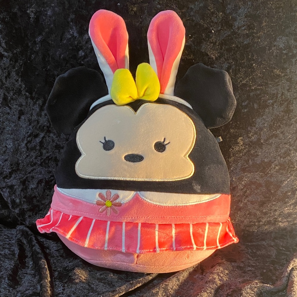 Disney Plush Bunny Minnie Mouse Black Pink Yellow
